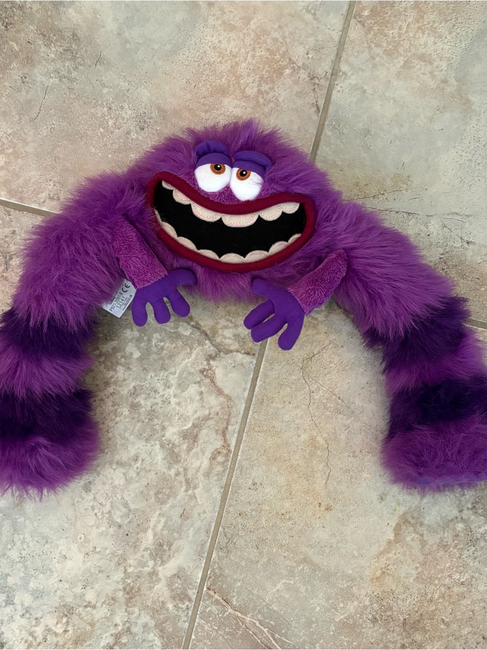 Disney Monsters Inc. University Movie Art Purple Plush Stuffed Animal Fuzzy Long